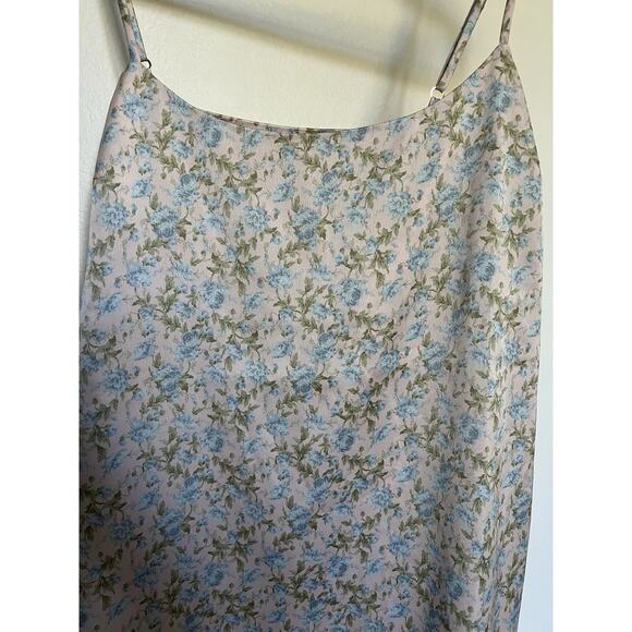 Show Me Your Mumu Women’s Satin-like Mini Dress Pink & Blue Floral Print Size M - Picture 5 of 6